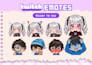 draw twitch emotes, chibi emotes, animated emotes, vtuber for stream